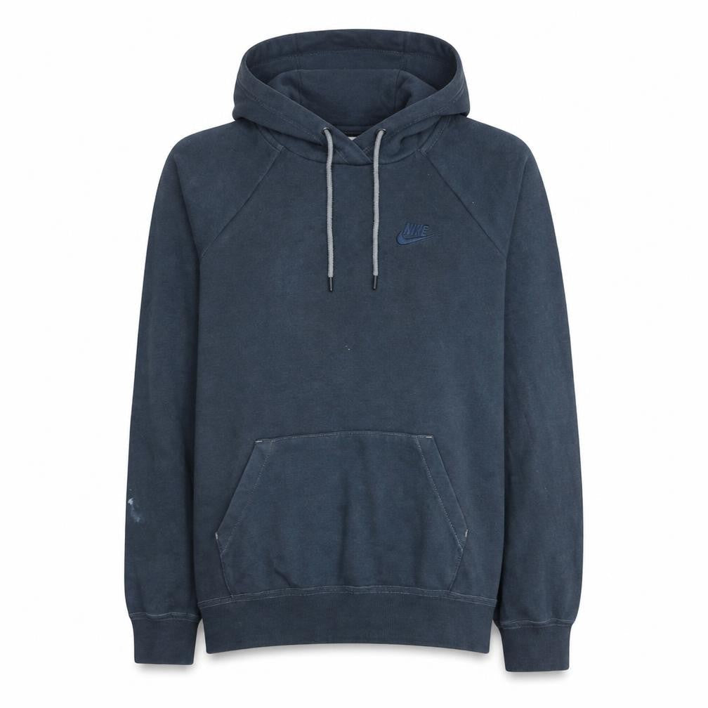 Nike Men’s Blue Pullover Hoodie Medium Fleece Embroidered Logo