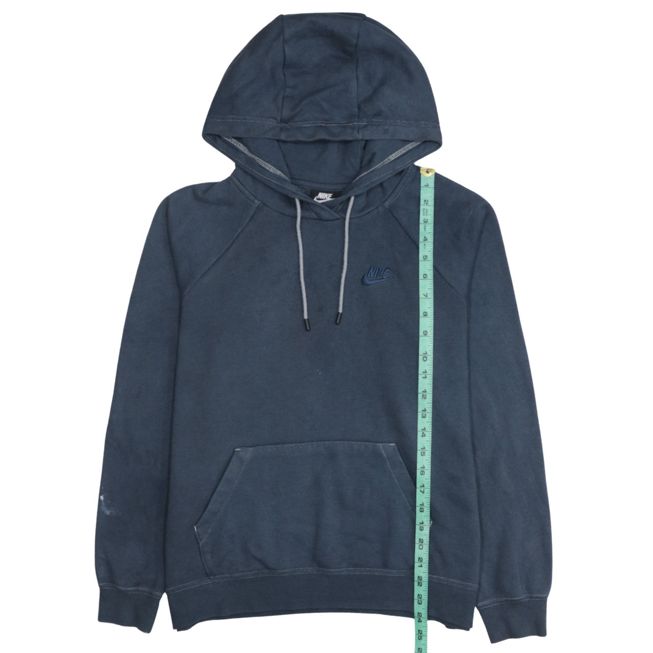 Nike Men’s Blue Pullover Hoodie Medium Fleece Embroidered Logo