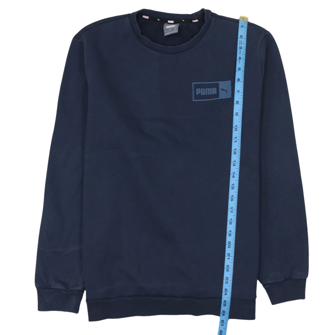 Puma Men Blue Regular Fit Crew Neck Pullover Sweatshirt L