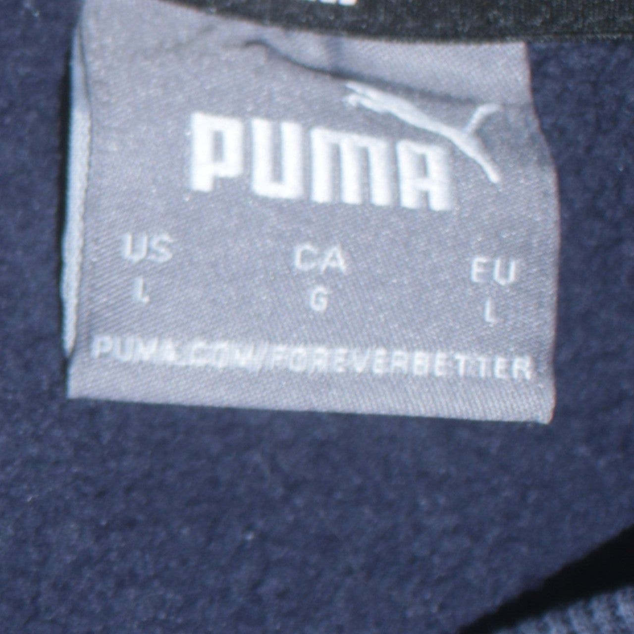 Puma Men Blue Regular Fit Crew Neck Pullover Sweatshirt L