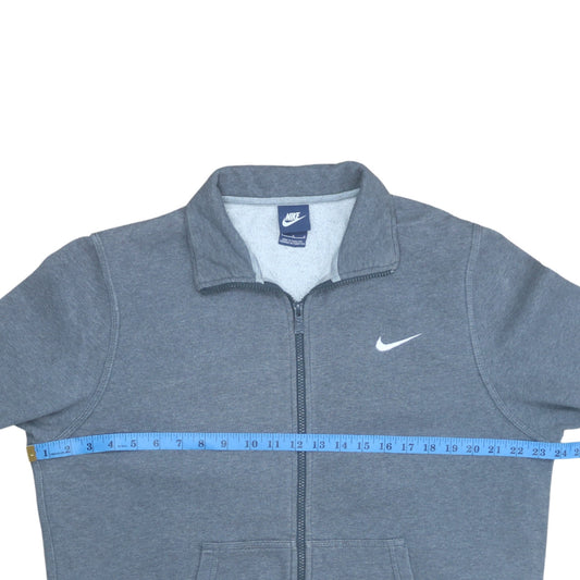 Nike Men's Grey Full Zip Track Jacket Size L Cotton Blend