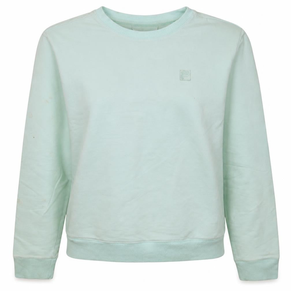 Front view of Fila Women’s Mint Green Sweatshirt Medium Pullover Crew Neck Casual Top