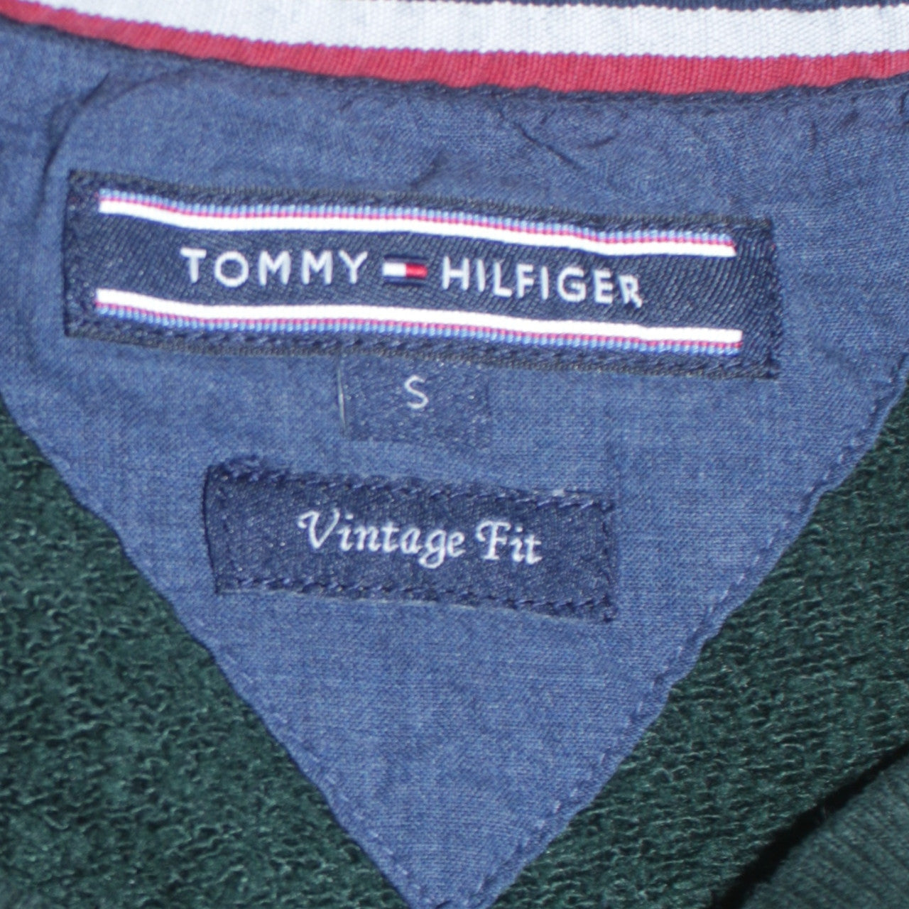 Tommy Hilfiger Men's Green Vintage Fit Embroidered Sweatshirt S