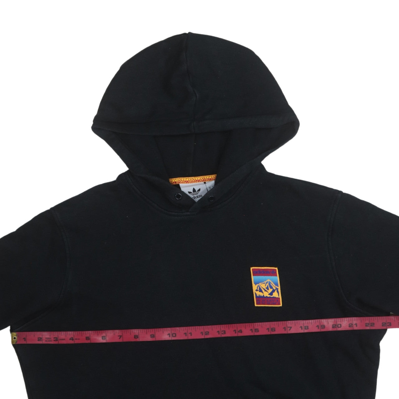 Adidas Mens Black Pullover Hoodie Medium Logo Fleece Sweatshirt