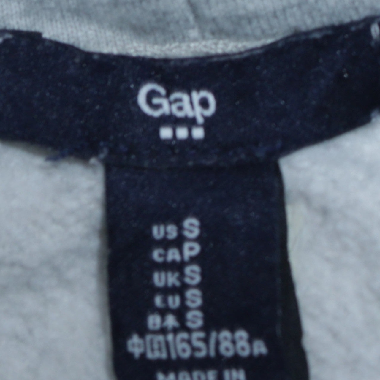 GAP Womens Grey Full Zip Hoodie Small Logo Print Casual Sweatshirt