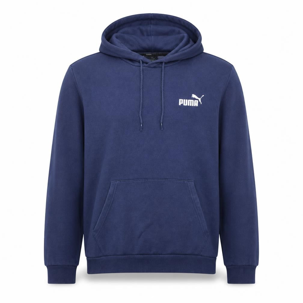 Puma Mens Navy Blue Pullover Hoodie Medium Cotton Blend