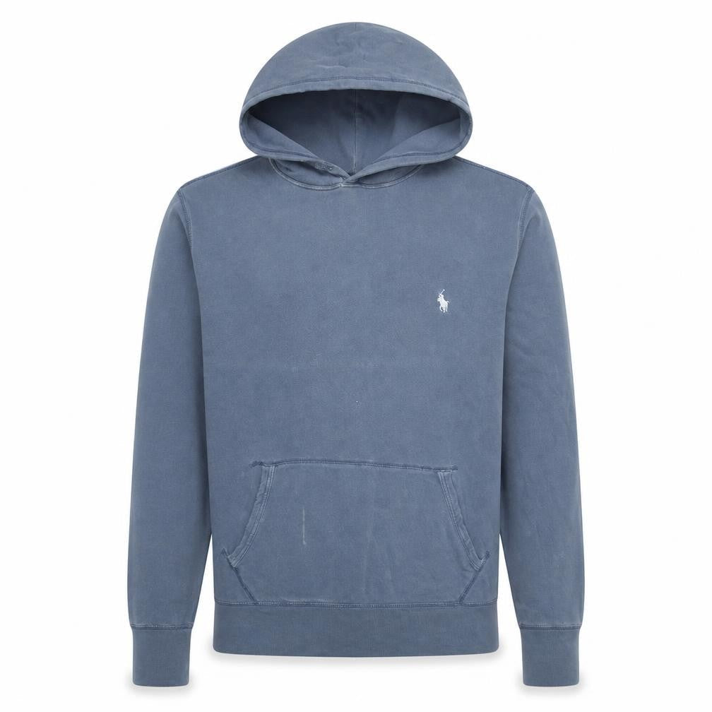 Polo Ralph Lauren Men's Blue Cotton Pullover Hoodie Size L