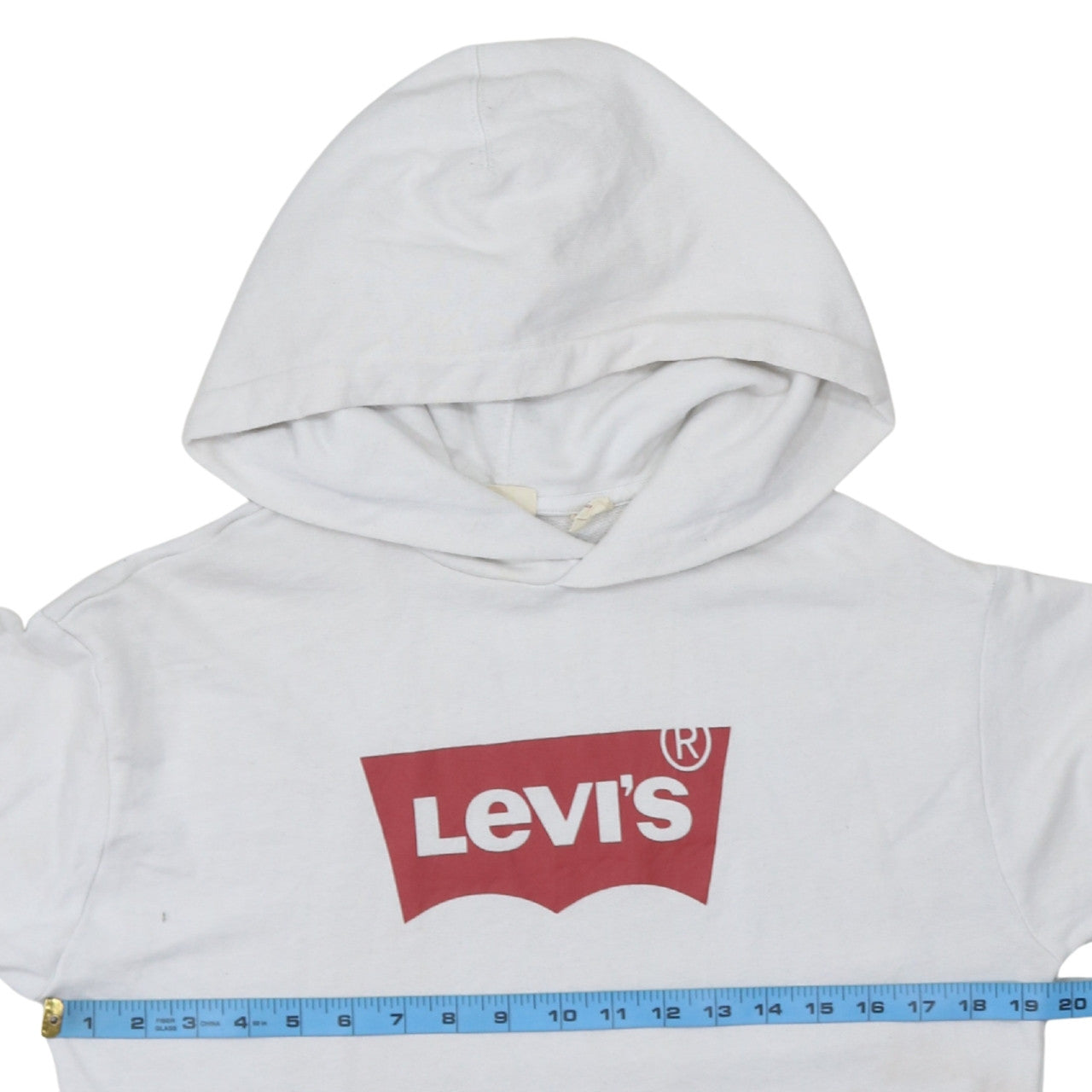 Levi's Mens White XS Pullover Hoodie with Logo Graphic Print