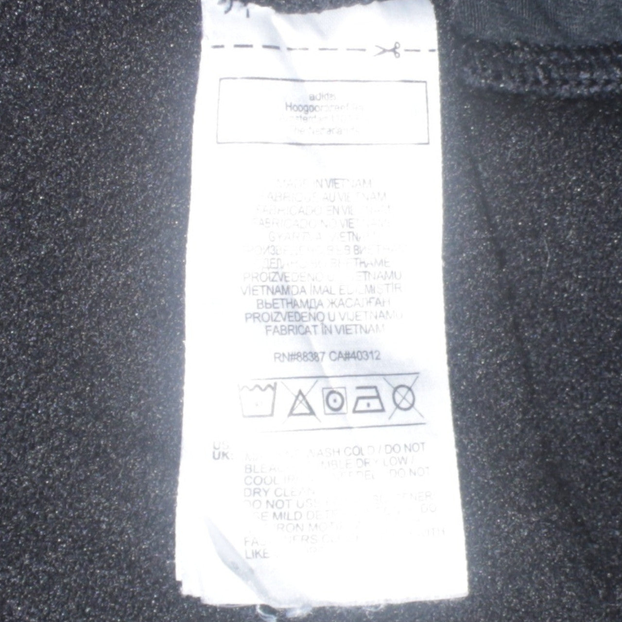 Adidas Men's Black Full Zip Hoodie Size M Lightweight Fleece