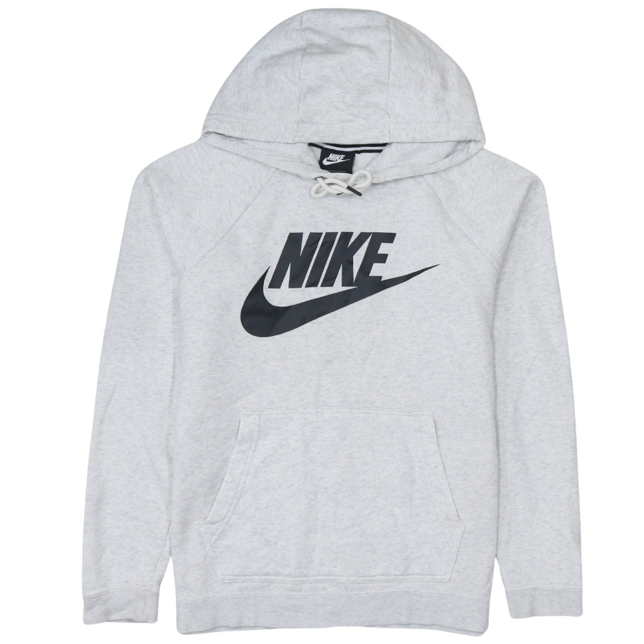 Nike Women's Grey Pullover Hoodie Small Logo Sweatshirt Classic Fit
