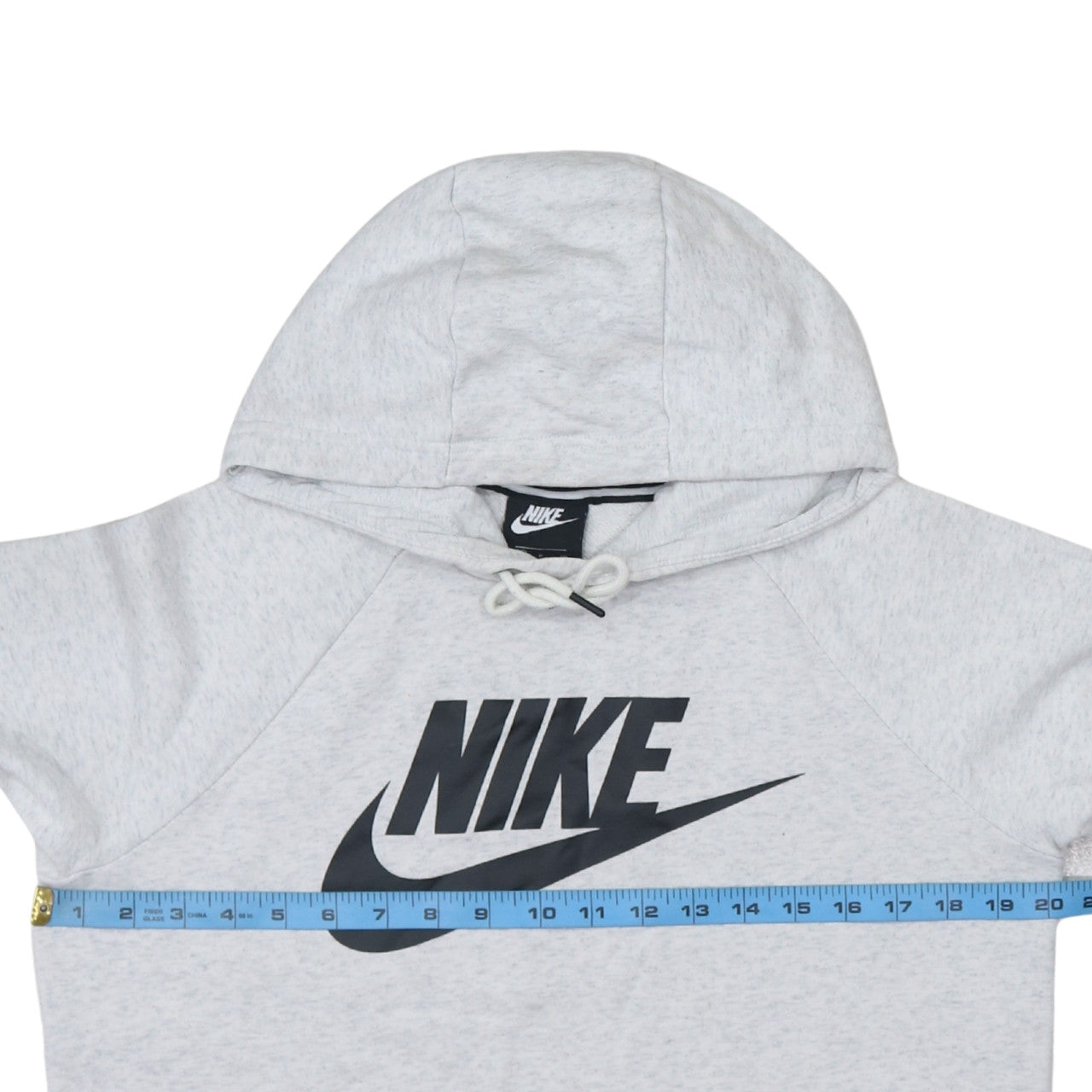 Nike Women's Grey Pullover Hoodie Small Logo Sweatshirt Classic Fit