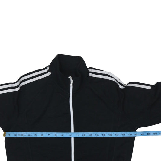 Adidas Women's Black L Track Jacket Full Zip Sporty Golf Top