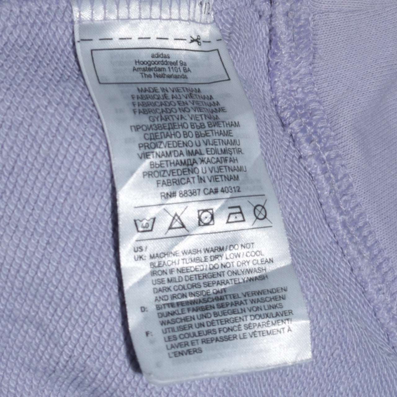 Adidas Women's Lilac Crew Neck Pullover Sweatshirt UK 12