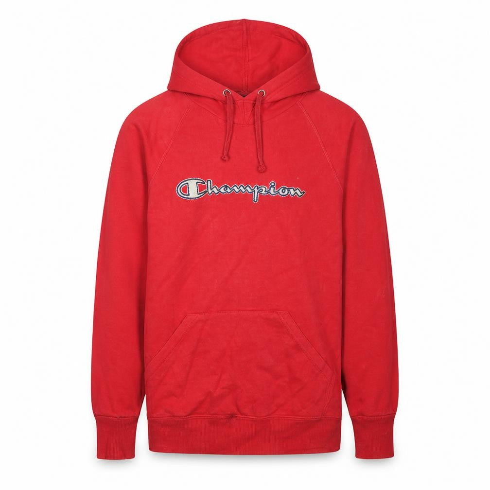 Champion Men’s Red Pullover Hoodie Regular Fit Size S Fleece