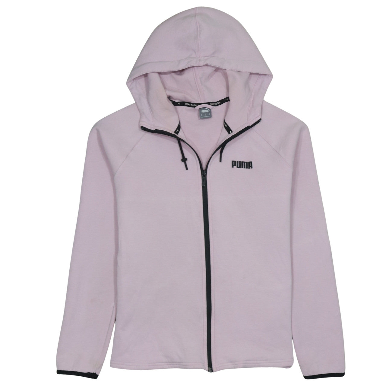 Puma Womens Pink Full Zip Hoodie XL Lightweight Sweatshirt