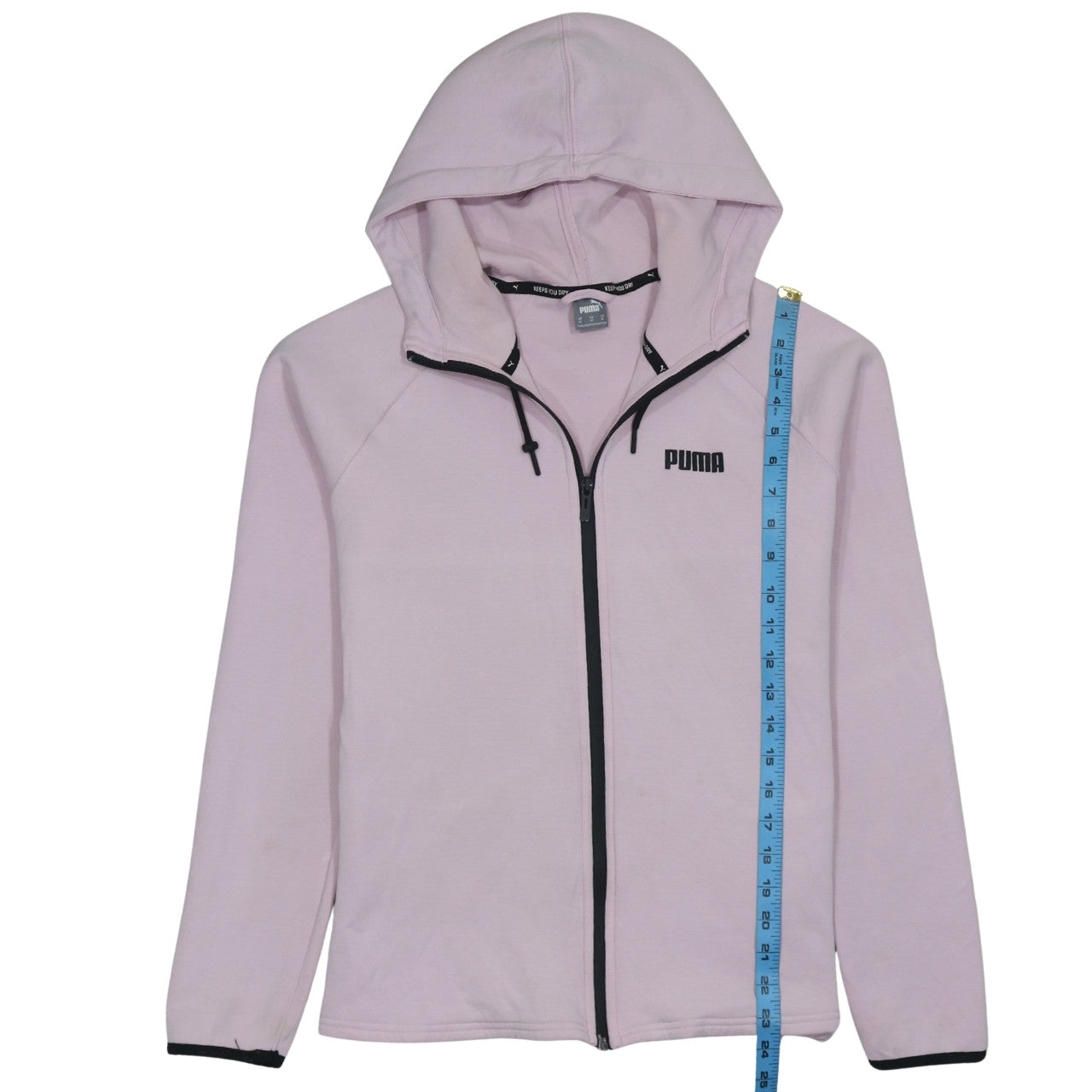 Puma Womens Pink Full Zip Hoodie XL Lightweight Sweatshirt