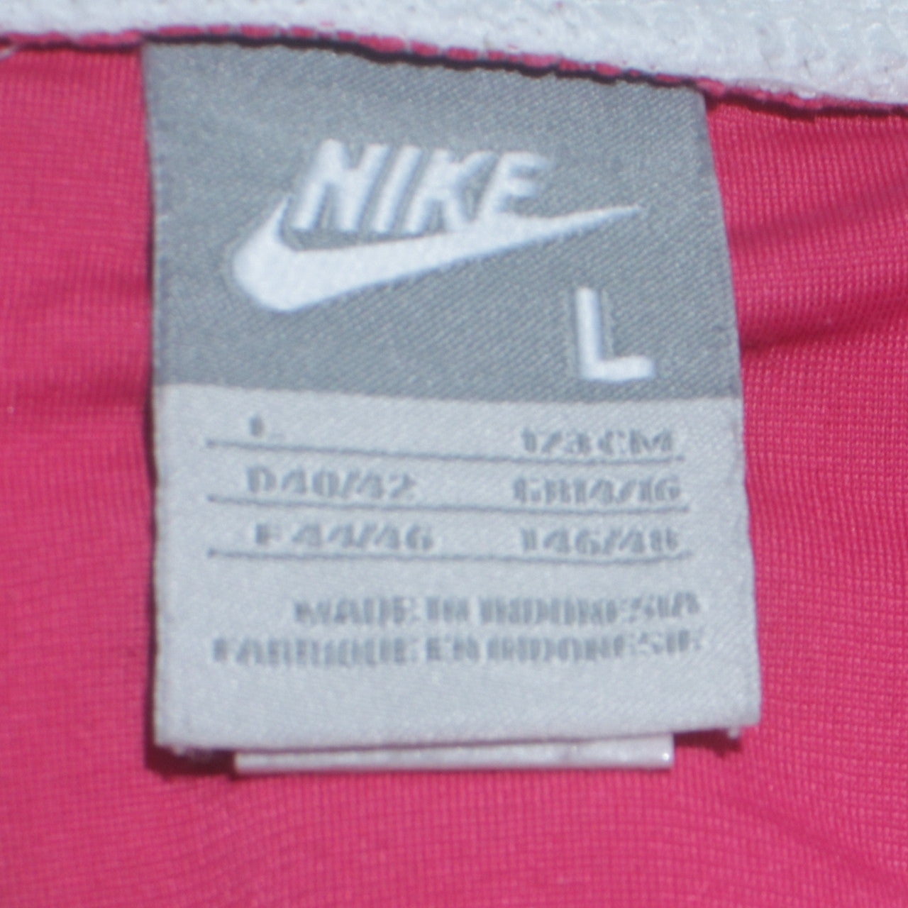 Nike Womens White Pink Track Jacket L Lightweight Full Zip Sports Top