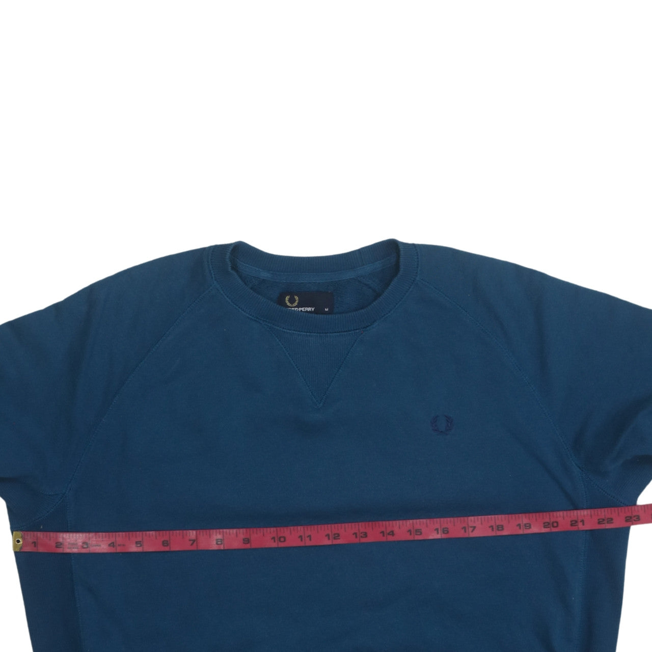 Fred Perry Men's Blue Cotton Crew Neck Sweatshirt Size M