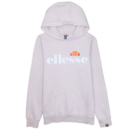 Ellesse Girls Pink Pullover Hoodie 13-14 Years Logo Graphic Fleece