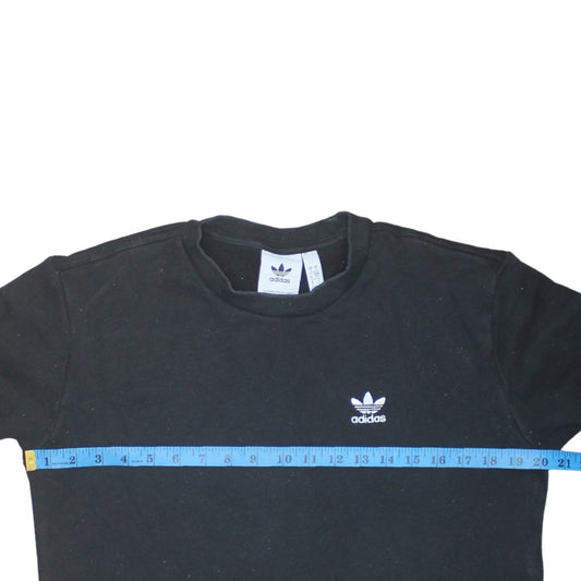 Adidas Men's Black Small Pullover Crew Neck Sweatshirt
