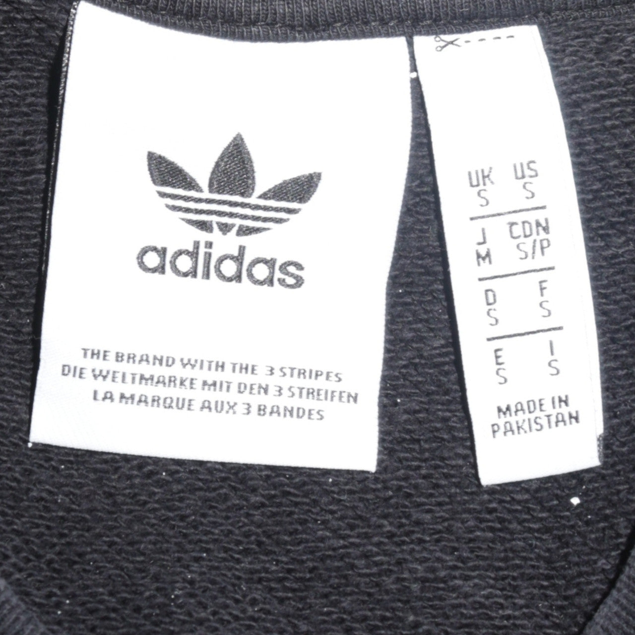 Adidas Men's Black Small Pullover Crew Neck Sweatshirt