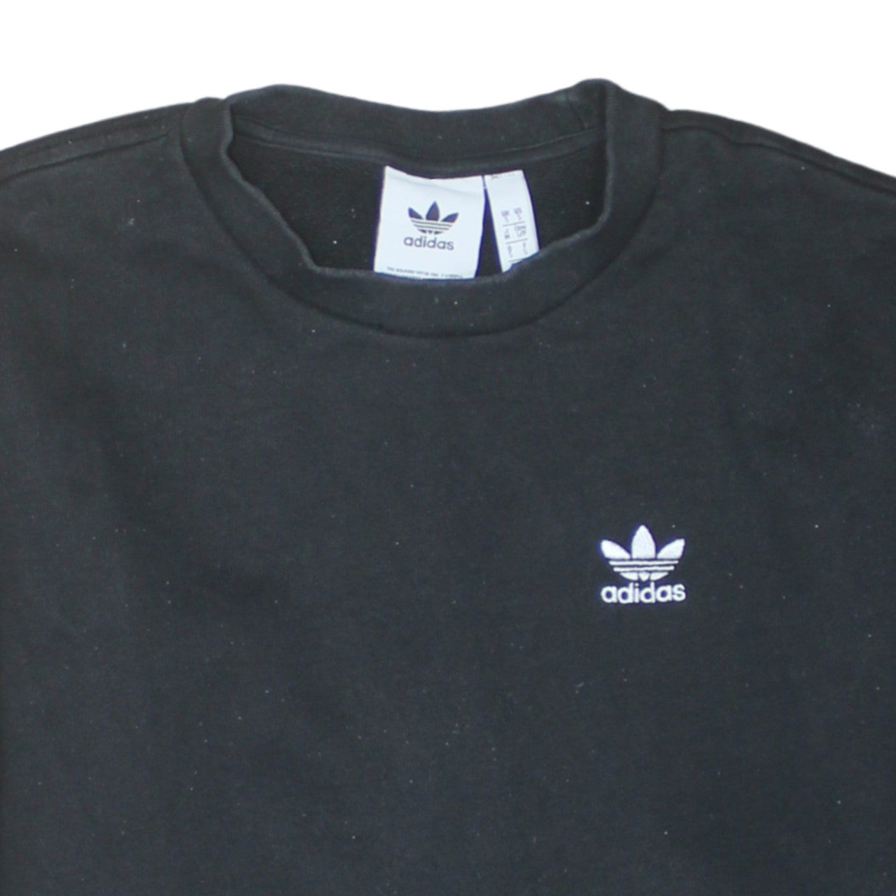 Adidas Men's Black Small Pullover Crew Neck Sweatshirt