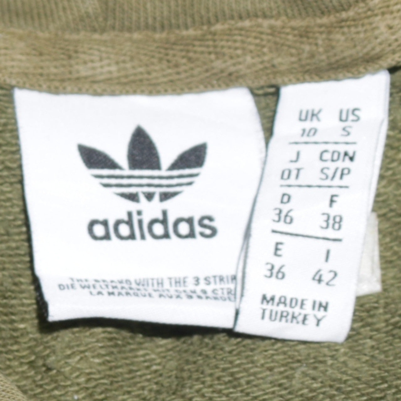 Adidas Womens Green Embroidered Pullover Hoodie Size 10 Relaxed Fit