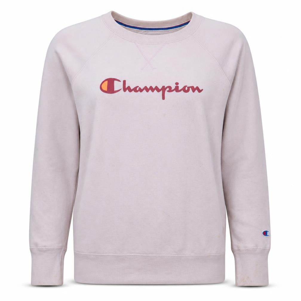 Champion Women Pink Crew Neck Pullover Sweatshirt Medium