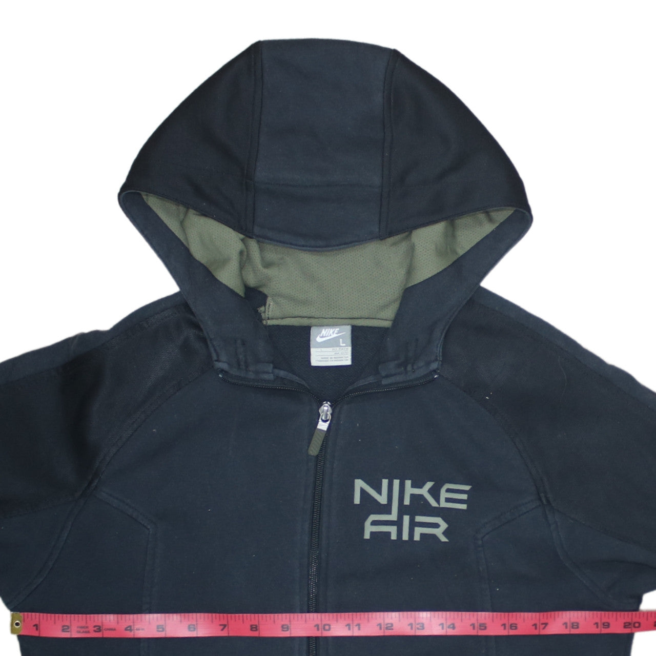 Nike Boys Black Full Zip Hoodie Size 13 Years Fleece Hooded Sweatshirt