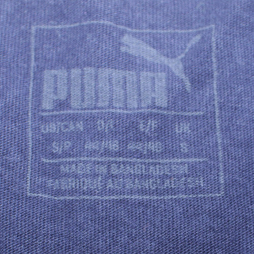 Puma Men's Blue Graphic Logo Short Sleeve Cotton T-Shirt Size S