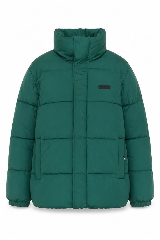 Michael Kors Women's Green Puffer Jacket Size M Winter Coat