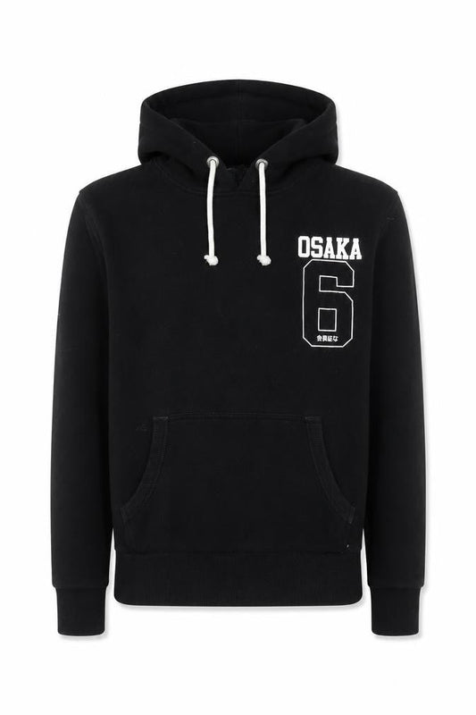 Superdry Men's Black Osaka 6 Graphic Pullover Hoodie Size S