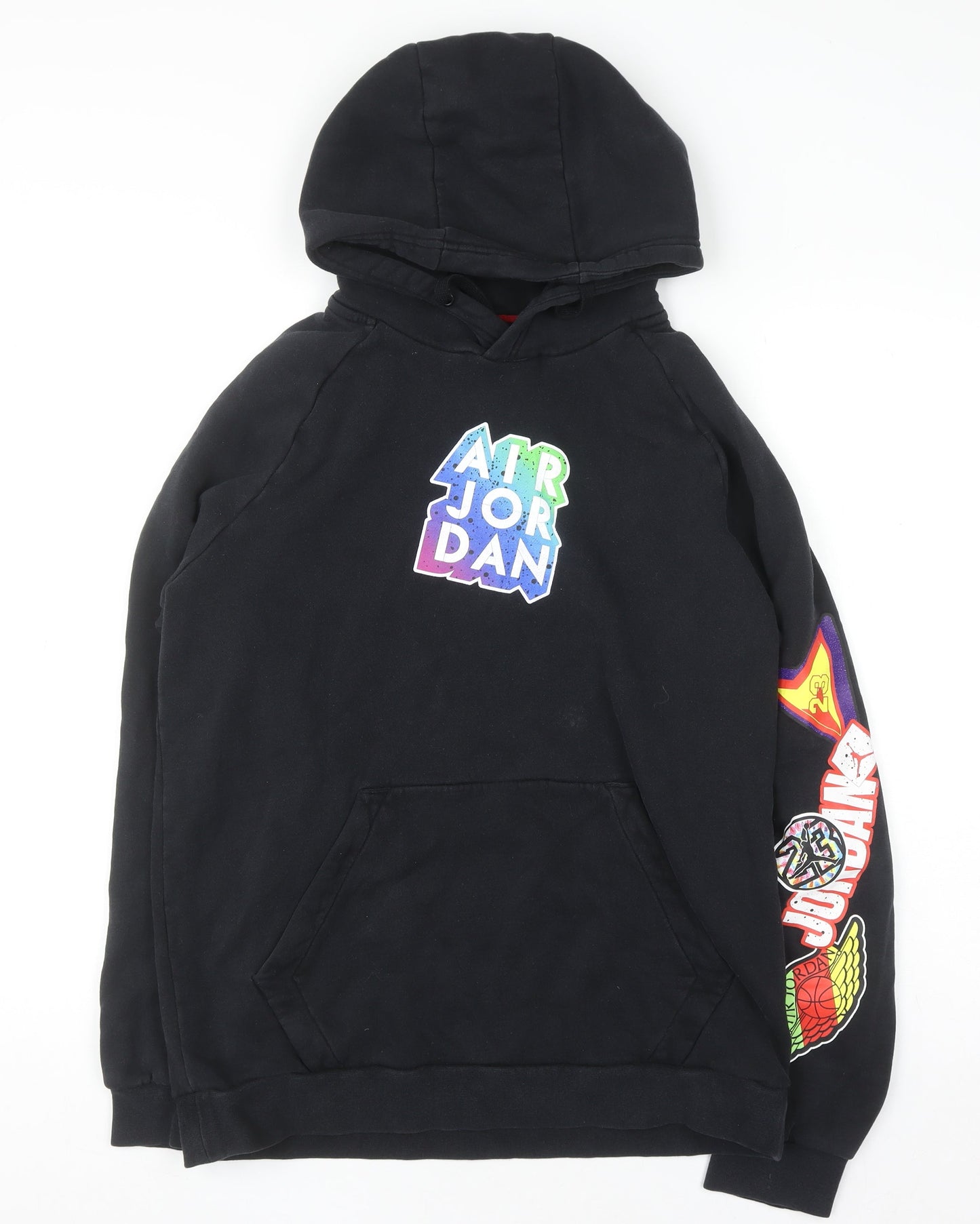 Jordan Men's Black M Pullover Hoodie with Logos & Graphic Print