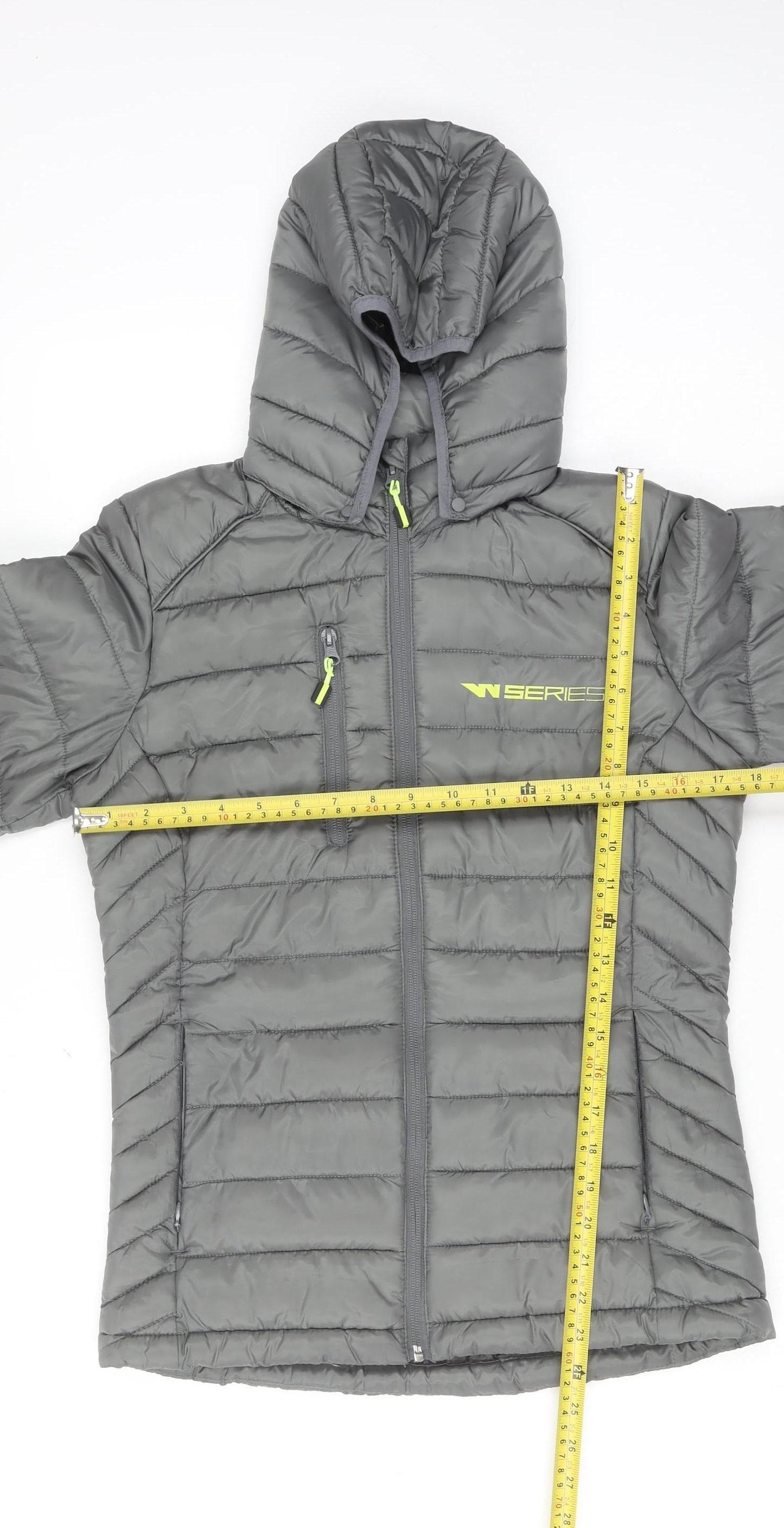 Clique Men's Grey Hooded Puffer Jacket S 36 Insulated Polyester