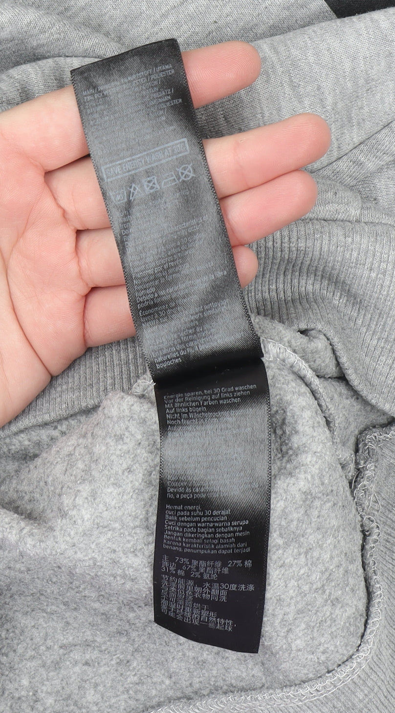 Brand and care label for Ivy Park women’s grey hoodie small pullover hooded sweatshirt