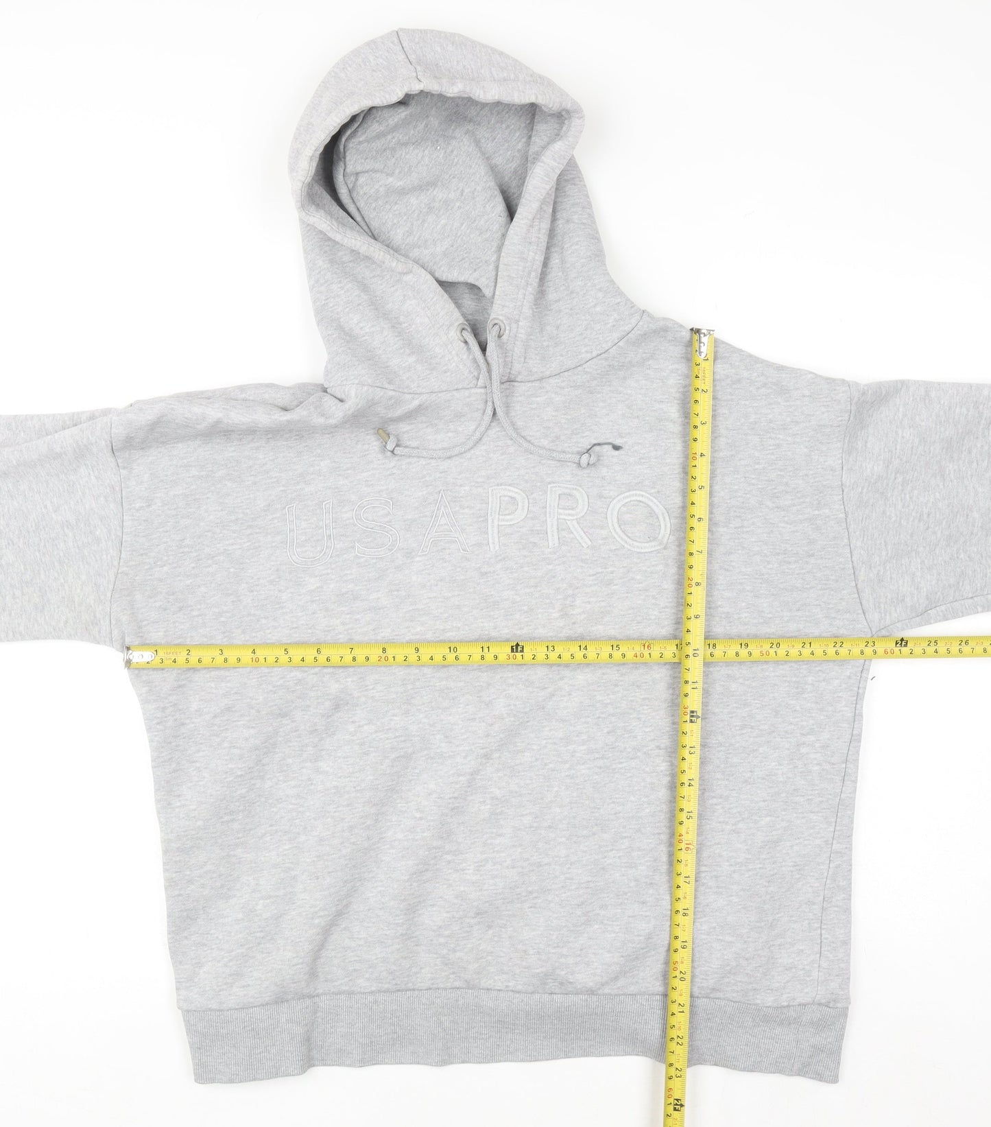USA Pro Women's Grey Pullover Hoodie UK 14 Cotton Blend Sportswear