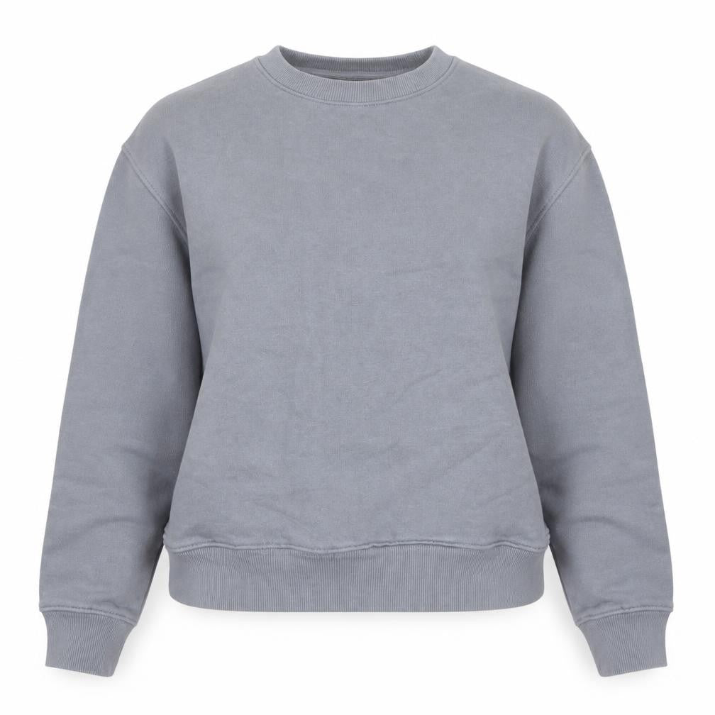 Pull & Bear Women Grey XS Pullover Sweatshirt Cotton Blend Casual