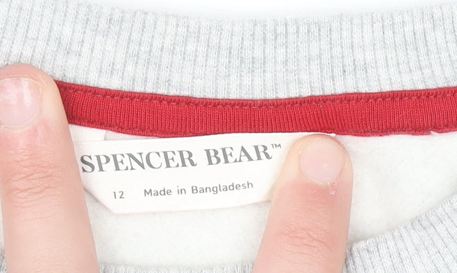 Marks and Spencer Women’s Grey Spencer Bear Sweatshirt Size 12