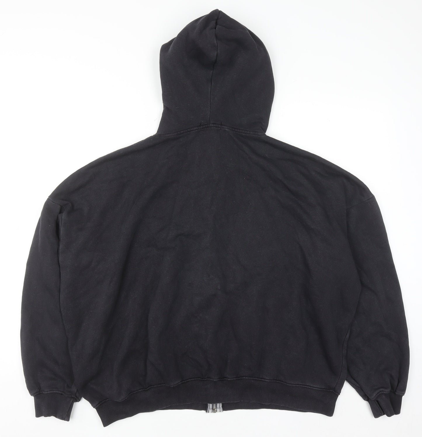 PrettyLittleThing Women Black Full Zip Hoodie S Cotton Blend