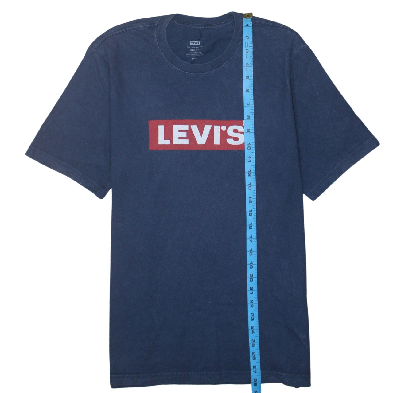 Levi's Men's Blue Relaxed Fit Logo Cotton T-Shirt Size S