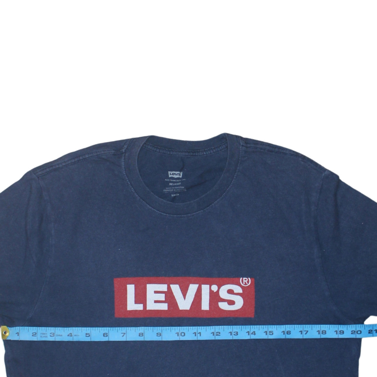 Levi's Men's Blue Relaxed Fit Logo Cotton T-Shirt Size S