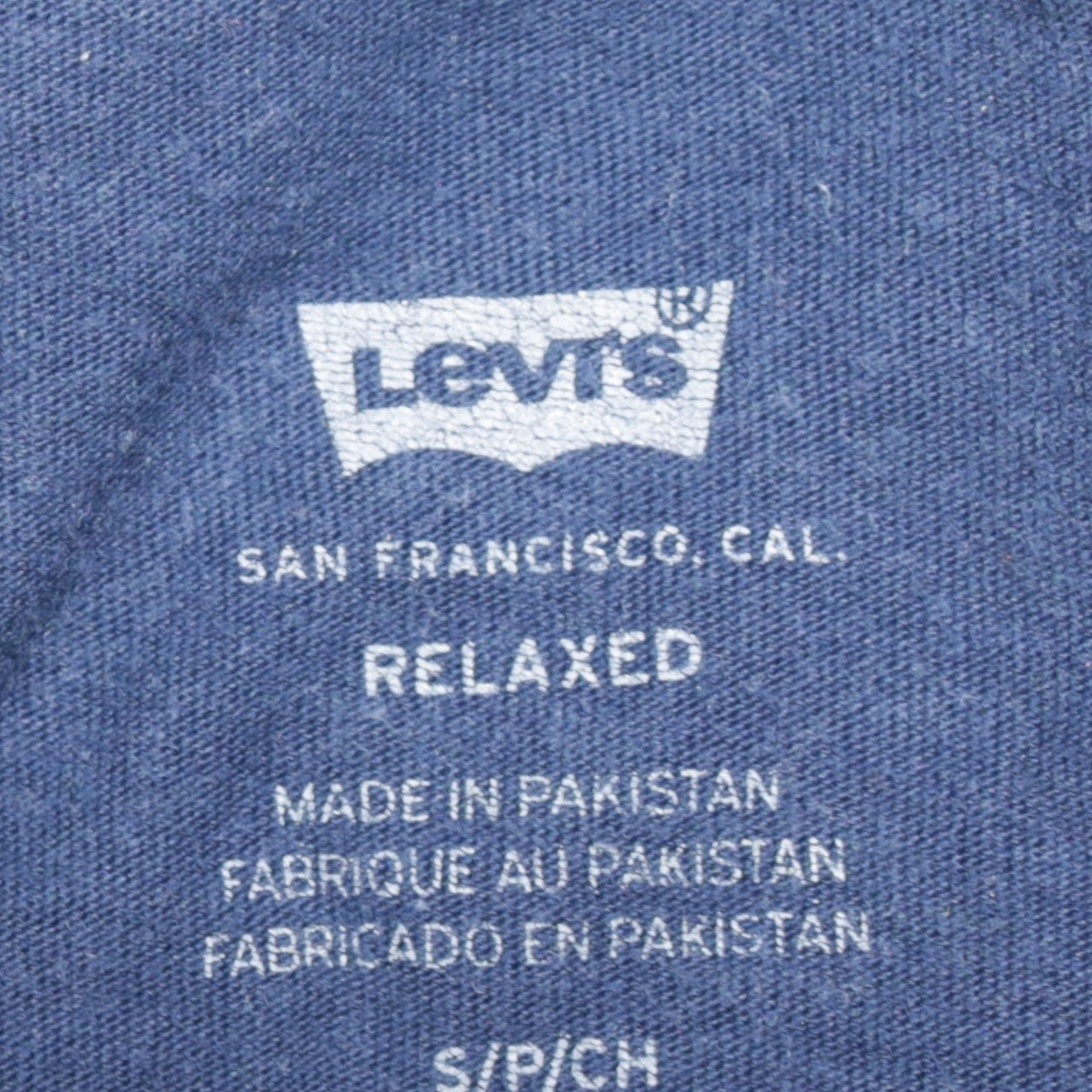 Levi's Men's Blue Relaxed Fit Logo Cotton T-Shirt Size S