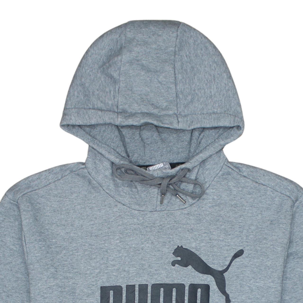 Puma Men's Grey XL Pullover Hoodie with Logo Print
