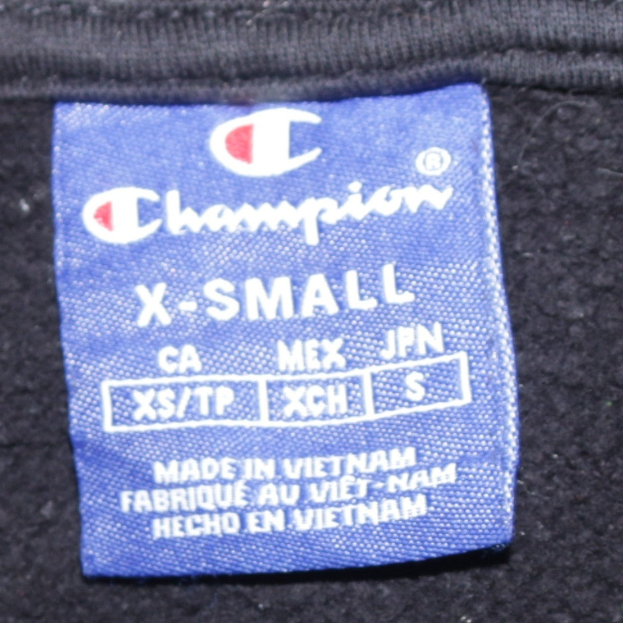 Champion Men's Black XS Pullover Hoodie with Logo Embroidery