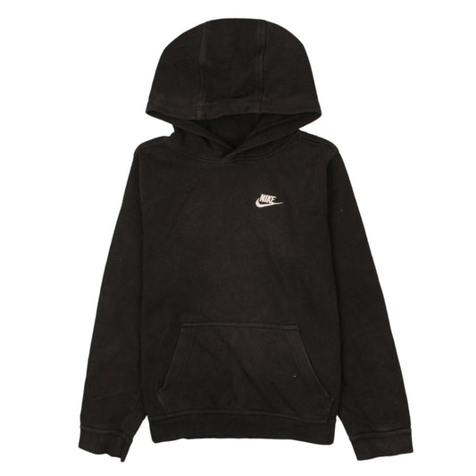 Nike Boys Black Pullover Hoodie XL 158-170cm Cotton Fleece Sweatshirt