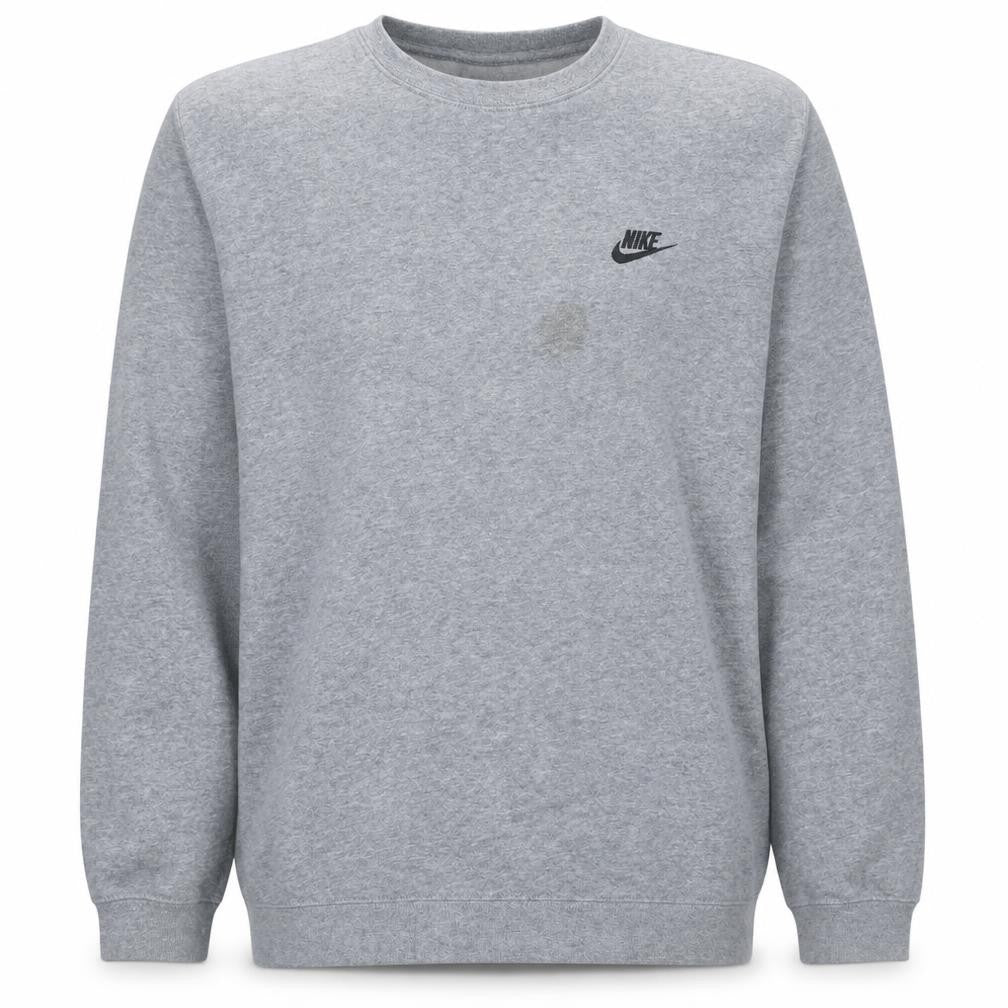 Nike Men's Grey Crew Neck Pullover Sweatshirt L Regular Fit