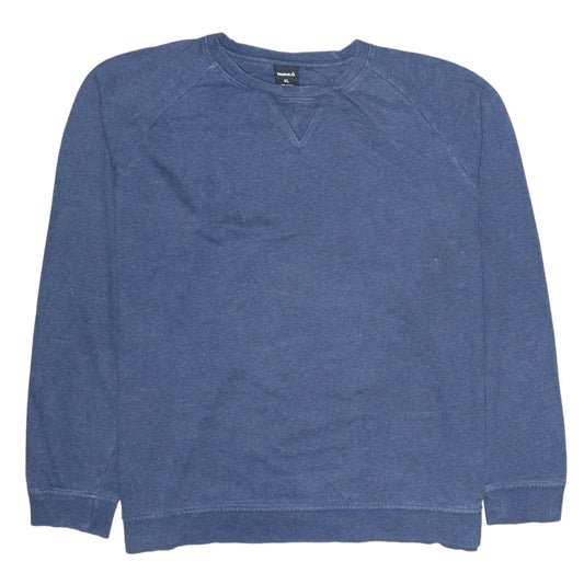Reebok Men's Blue XL Crew Neck Pullover Sweatshirt Jersey Cotton Blend