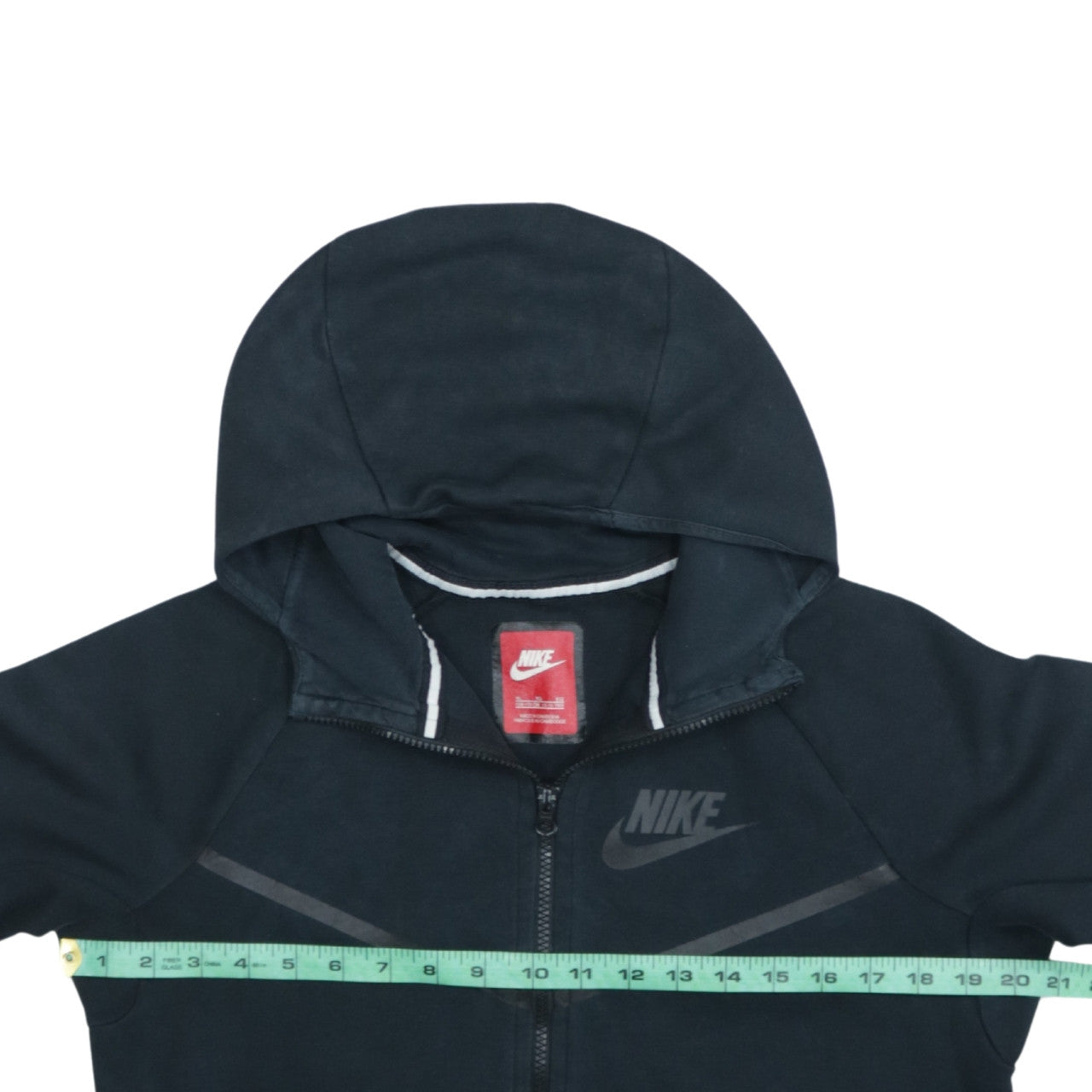 Nike Boys Black Full Zip Hoodie XL 13-15 Years Cotton Blend Sportswear