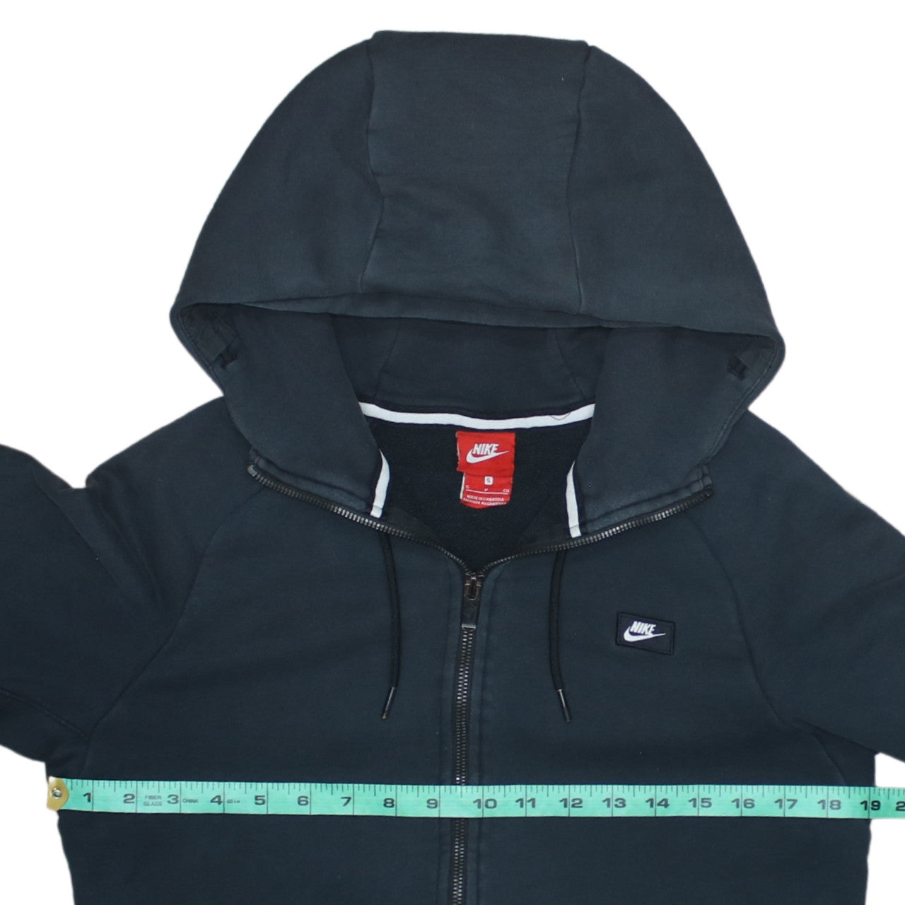 Nike Men's Black Full Zip Hoodie Small Hooded Sweatshirt
