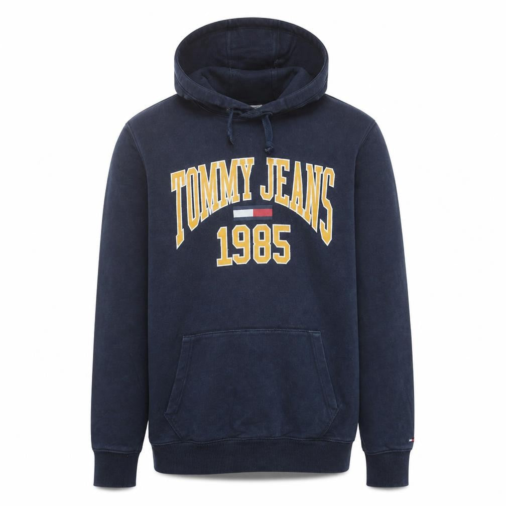 Tommy Jeans Men's Blue XL Pullover Hoodie 1985 Logo Regular Fit